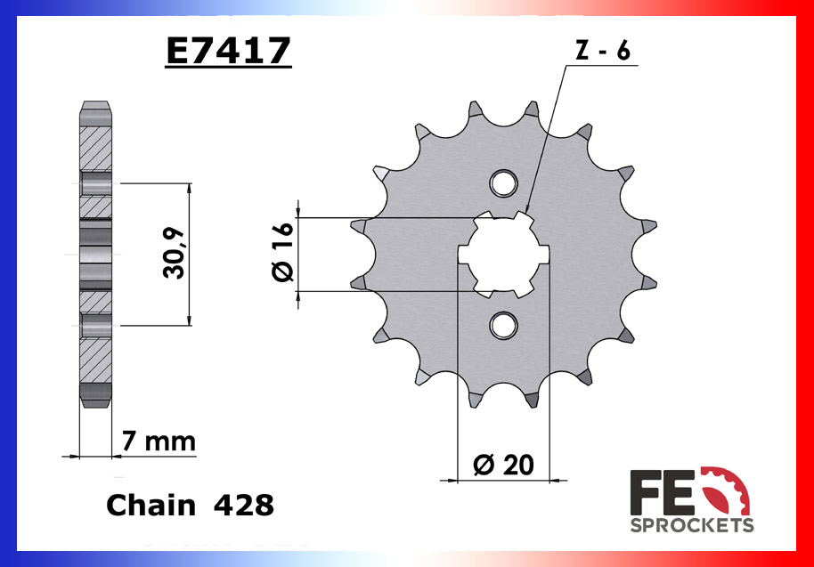 Kit Chaine Moto FE pour Kawasaki Eliminator 125 (98-09)