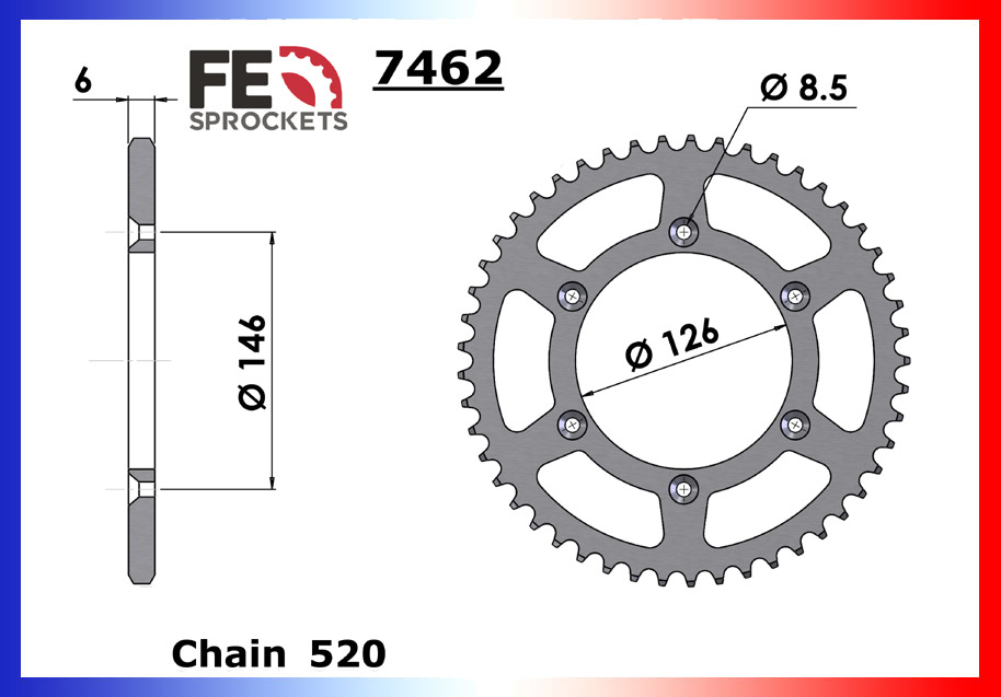 Kit Chaine Moto FE pour Suzuki DRZ 400 SM (05-08)