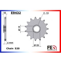 Kit Chaine Moto FE pour Suzuki DRZ 400 SM (05-08)