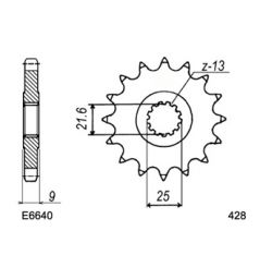 Kit Chaine Moto FE pour Yamaha SR 400 (14-17)