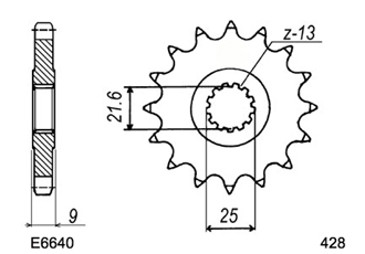 Kit Chaine Moto FE pour Yamaha SR 400 (14-17)