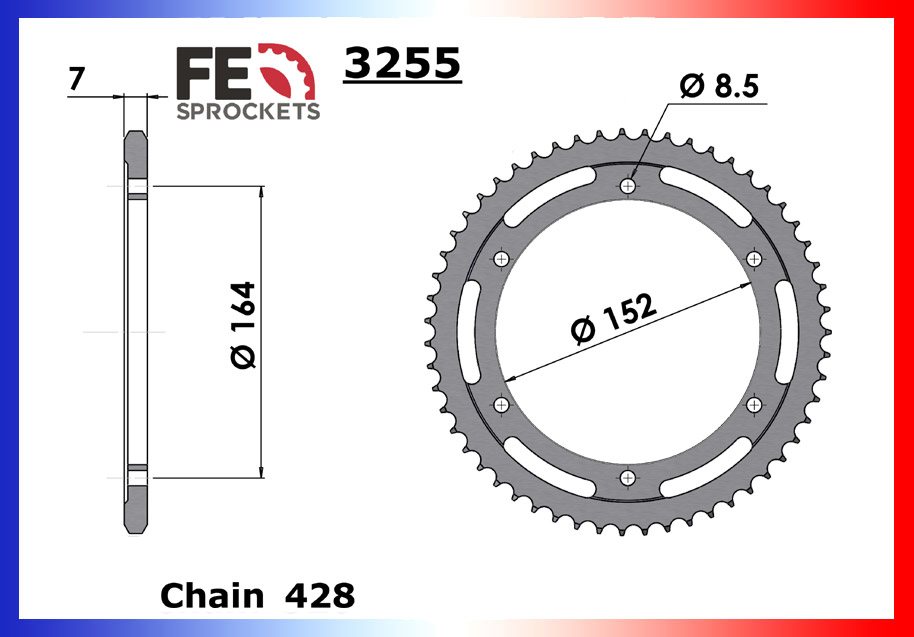 Kit Chaine Moto FE pour Yamaha SR 400 (14-17)