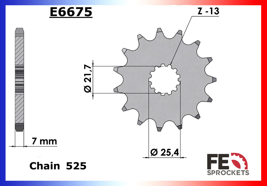 Pignon de Sortie de Boîte FE pour Kawasaki ZX10-R (04-20)