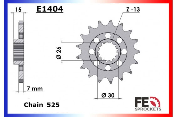 Pignon de Sortie de Boîte FE pour BMW S 1000 XR (15-19)