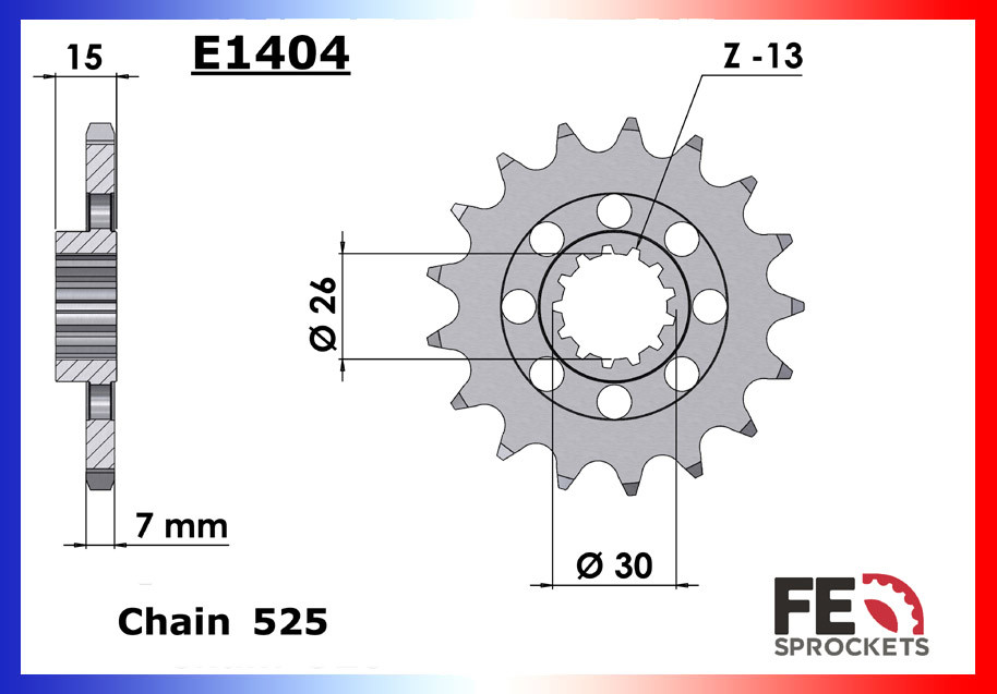 Pignon de Sortie de Boîte FE pour BMW S 1000 XR (15-19)