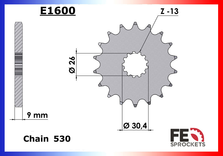 Pignon de Sortie de Boîte FE pour Triumph 1050 Speed Triple (05-21)