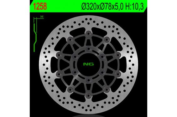 Disque de frein avant NG Brake pour Triumph 955 Sprint RS - ST (98-04) 1258