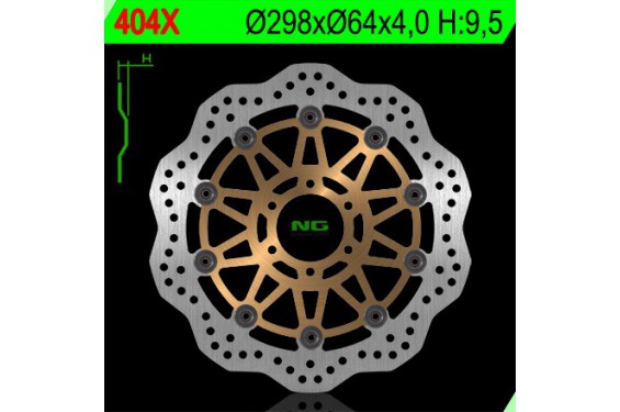 Disque de frein avant NG Brake wave pour Yamaha FZ 750 (89-92) 404X