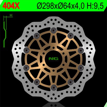 Disque de frein avant NG Brake wave pour Yamaha FZ 750 (89-92) 404X