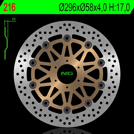 Disque de Frein Avant NG Brake pour Honda CB400 (82-88) 216