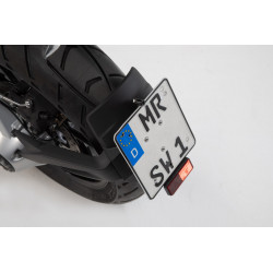 Plaques immatriculation et accessoires Ref. 12/DS720814 Support plaque  immatriculation garde boue Moto Noir ou chrome
