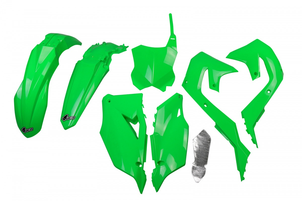 Kit Plastique UFO Vert Fluo pour Moto Kawasaki KX250 (21-22)