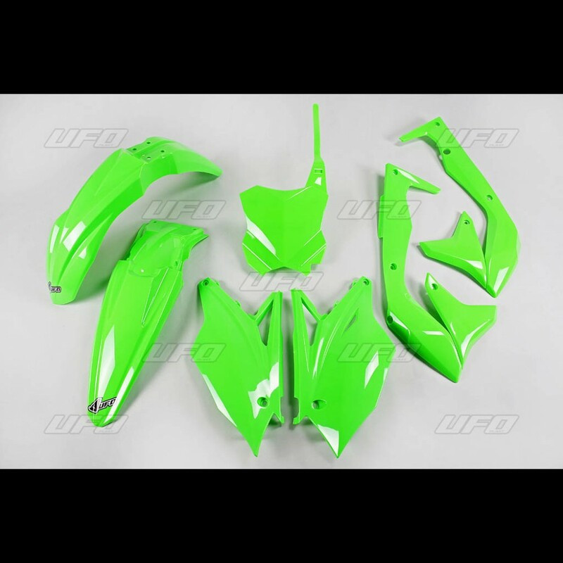 Kit Plastique UFO Vert Fluo pour Moto Kawasaki KX450F (2018)