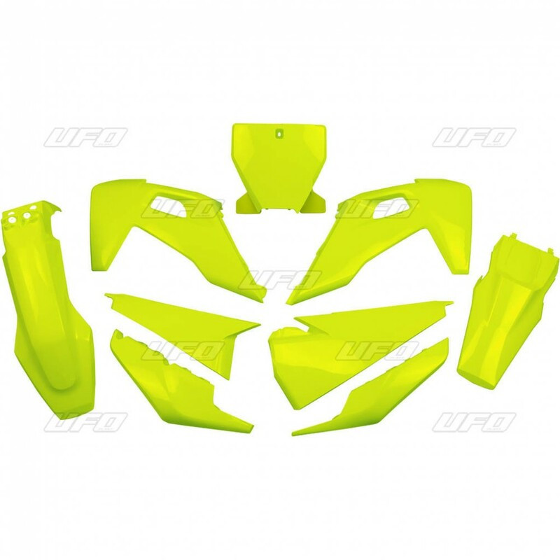 Kit Plastique UFO Jaune Fluo pour Moto Husqvarna FC 250/350/450 (19-22)