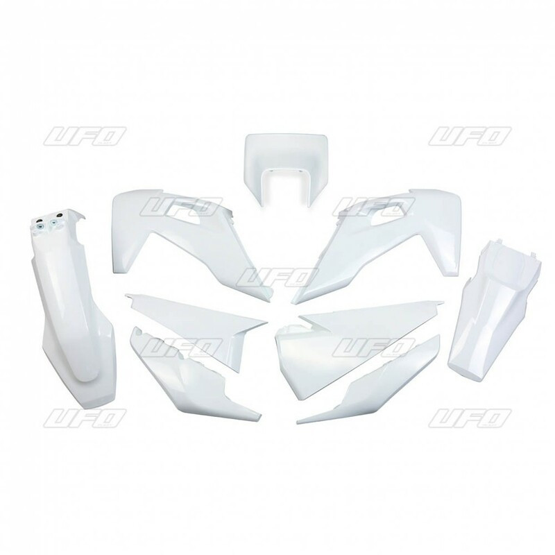 Kit Plastique UFO Blanc pour Moto Husqvarna TE150I, TE250I, TE300I (20-22)