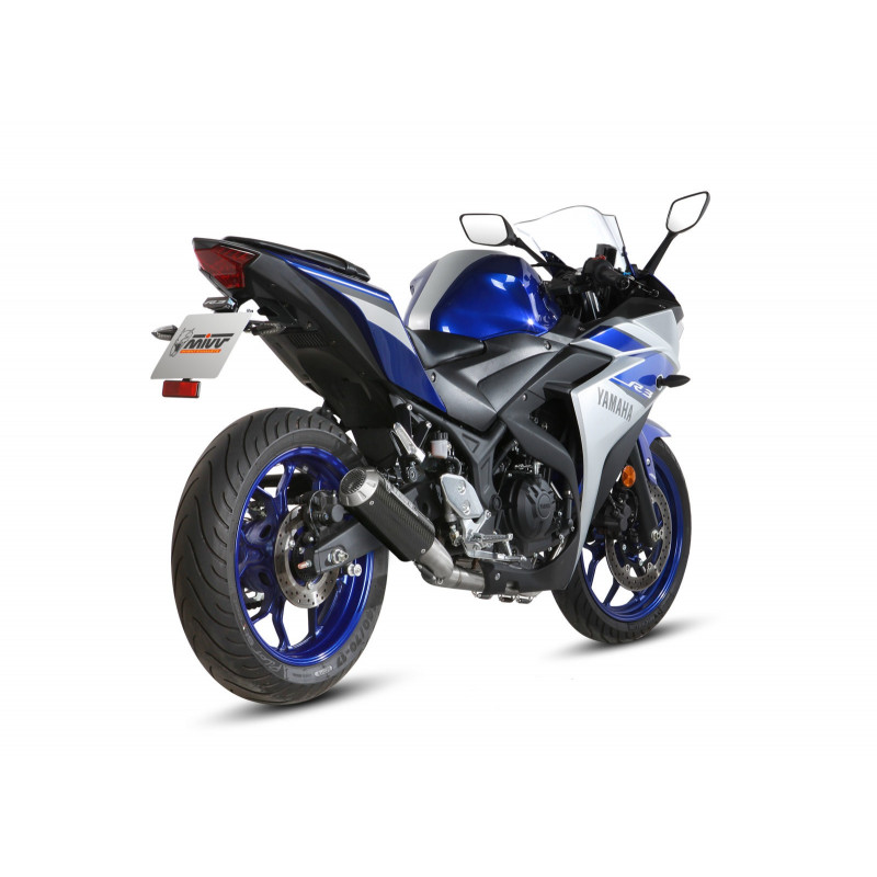 Ligne d'Échappement "Non Homologué" MIVV MK3 pour Yamaha YZF-R3 (15-24)