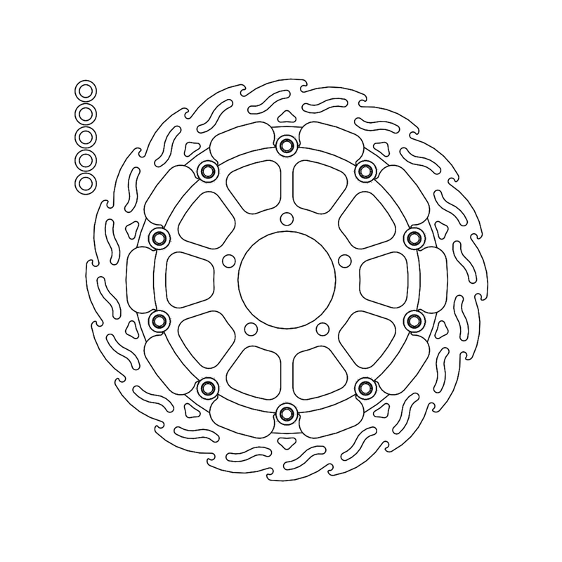 Disque de Frein Avant Gauche Moto-Master Flame Racing pour Panigale V4 1100 (18-24) - 113239