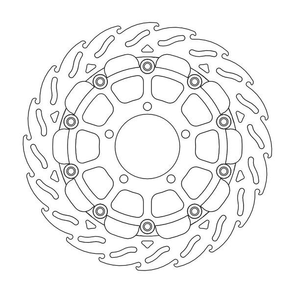 Disque de Frein Avant Gauche Moto-Master Flame Racing pour Z 1000 (14-20)