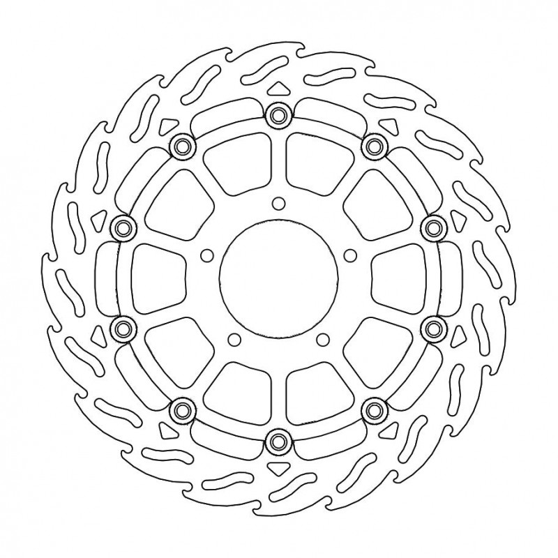 Disque de frein Avant Gauche Moto-Master Flame pour Brutale 675 (12-17) - 112179