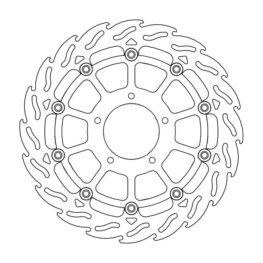 Disque de frein Avant Gauche Moto-Master Flame pour Brutale 675 (12-17) - 112179