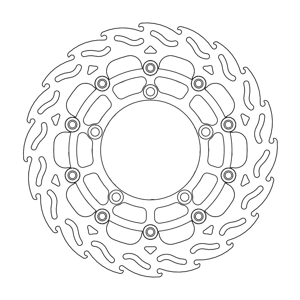 Disque de frein Avant Droit Moto-Master Flame pour 1000 V-Strom (14-19) - 112060