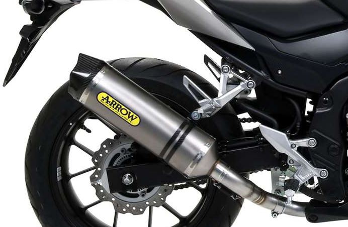 Ligne d'échappement ARROW Race-Tech embout Carbone pour CB500 F et CBR 500 R (16-18)