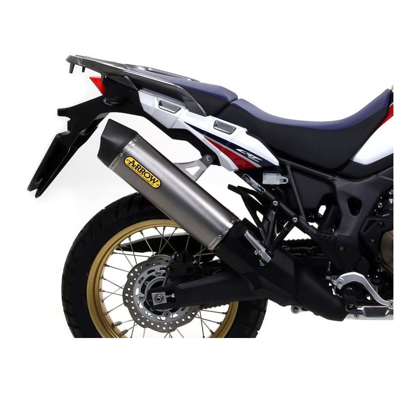 Silencieux ARROW Maxi Race-Tech Embout Carbone pour Africa Twin 1000 (16-19)