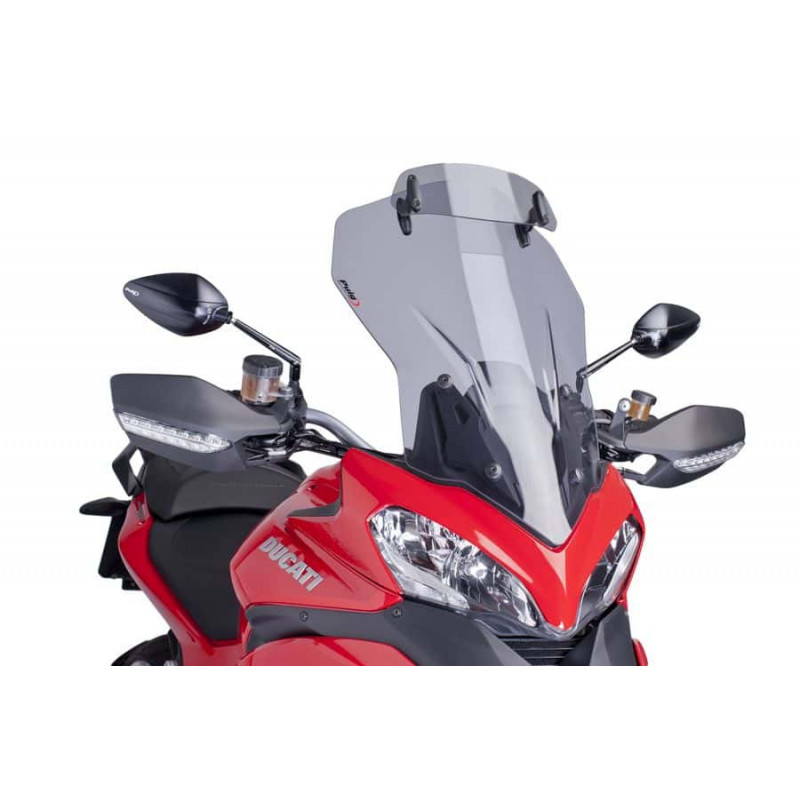 Bulle Puig Touring avec Déflecteur Fumé Clair pour Multistrada 1200 (13-14)