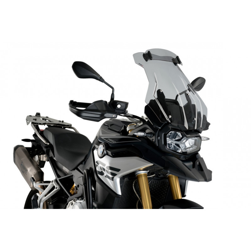 Bulle Puig Touring Plus avec Déflecteur Fumé Clair pour F 850 GS et Adventure (18-23) équipée de la bulle Touring d'origine