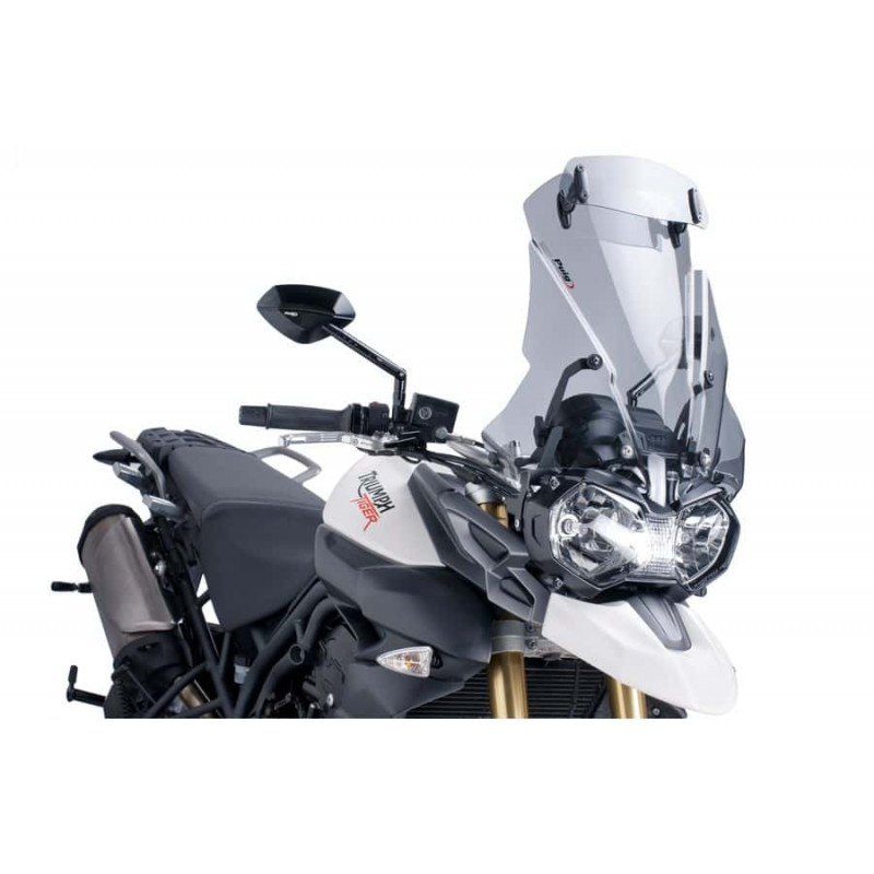 Bulle Puig Touring avec Déflecteur Fumé Clair pour Tiger 800 XC et XR (11-17)