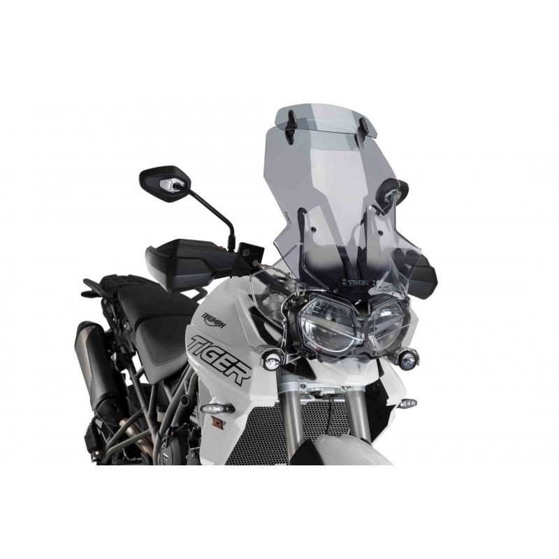 Bulle Puig Touring avec Déflecteur Fumé Clair pour Tiger 800 XC et XR (18-19)