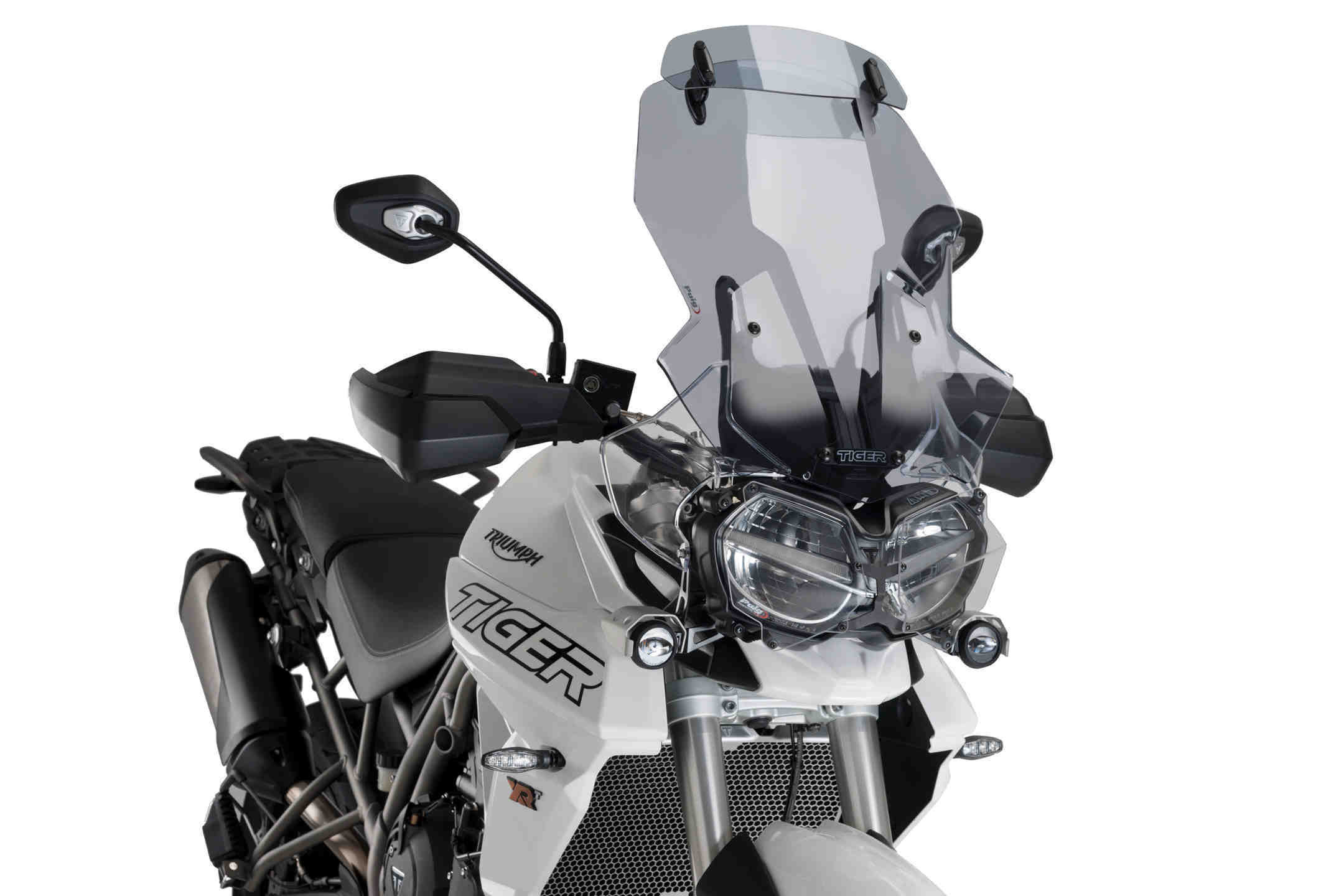 Bulle Puig Touring avec Déflecteur Fumé Clair pour Tiger 800 XC et XR (18-19)