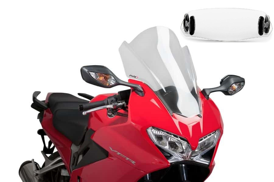 Bulle Puig Touring avec Déflecteur "Clip On" pour VFR 800 F (14-20)