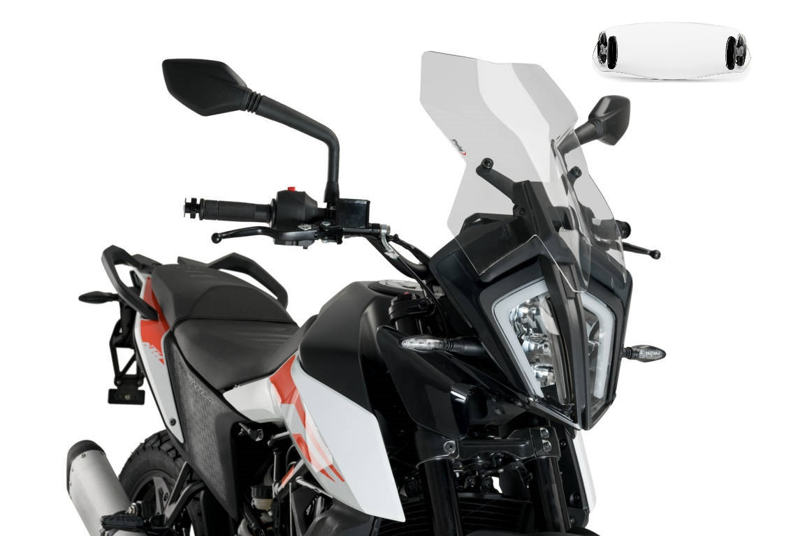 Bulle Puig Touring avec Déflecteur "Clip On" pour 390 Adventure (20-23)