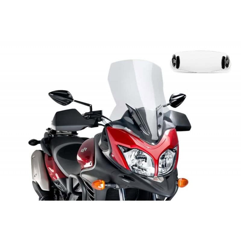 Bulle Puig Touring avec Déflecteur "Clip On" pour V-Strom 650 (12-16)