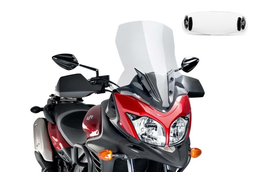 Bulle Puig Touring avec Déflecteur "Clip On" pour V-Strom 650 (12-16)