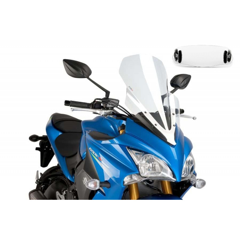 Bulle Puig Touring avec Déflecteur "Clip On" pour GSX-S 1000 F (15-20)