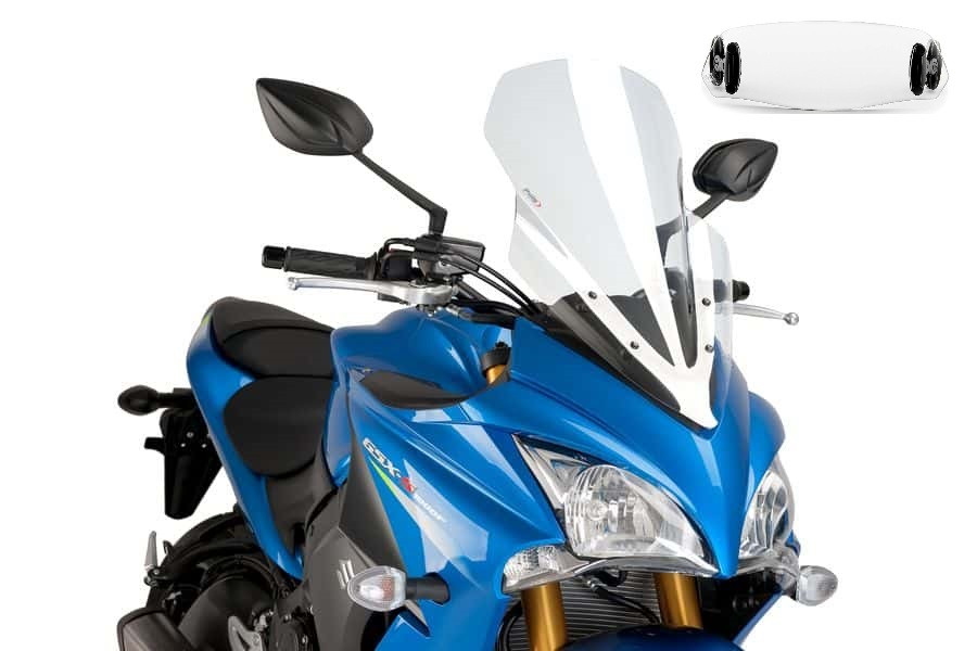 Bulle Puig Touring avec Déflecteur "Clip On" pour GSX-S 1000 F (15-20)