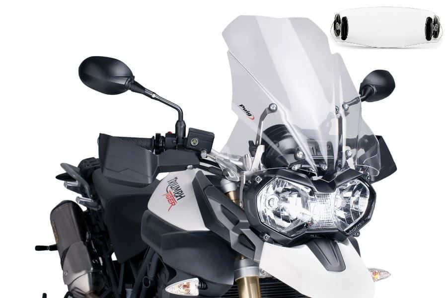 Bulle Puig Touring avec Déflecteur "Clip On" pour Tiger 800, XC et XR (11-17)