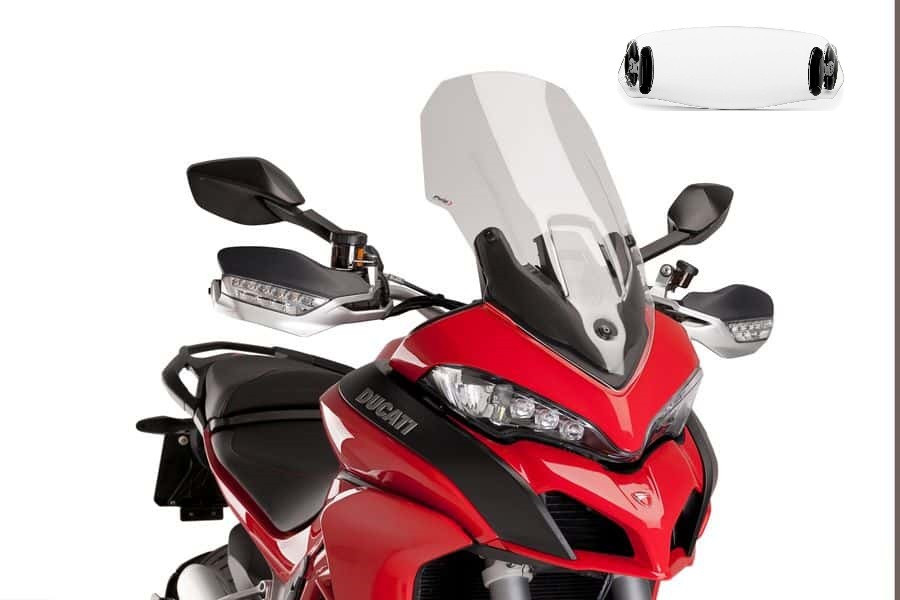 Bulle Puig Touring avec Déflecteur "Clip On" pour Multistrada 1200 (15-17)