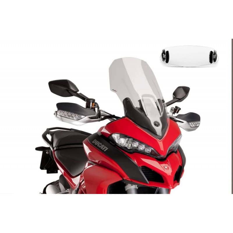 Bulle Puig Touring avec Déflecteur "Clip On" pour Multistrada 1260 et S (17-21)