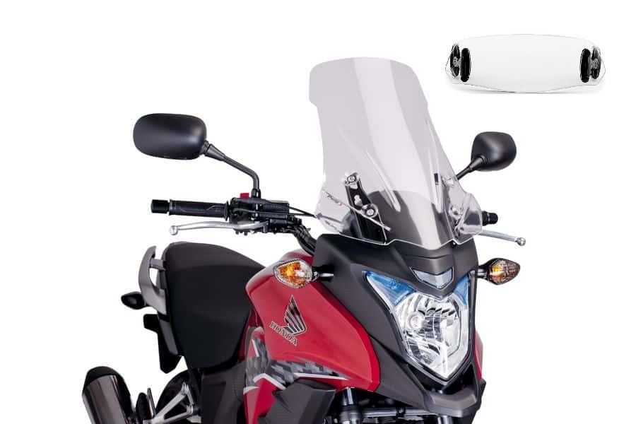 Bulle Puig Touring avec Déflecteur "Clip On" pour CB 500 X (13-15)