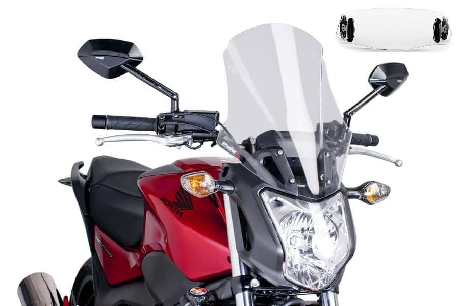 Bulle Puig Touring Plus avec Déflecteur "Clip On" pour NC 700 S (12-13)