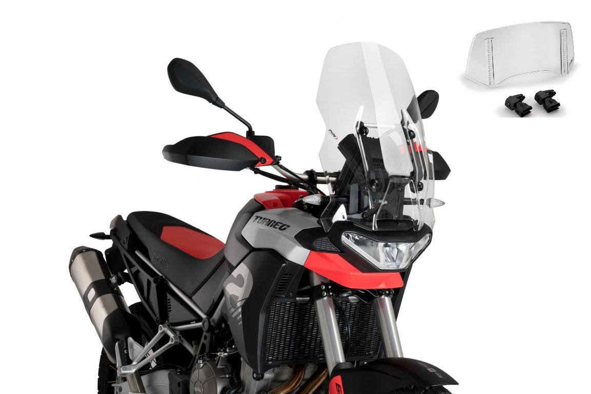 Bulle Puig Touring avec Déflecteur "Clip On" pour Tuareg 660 (22-24)