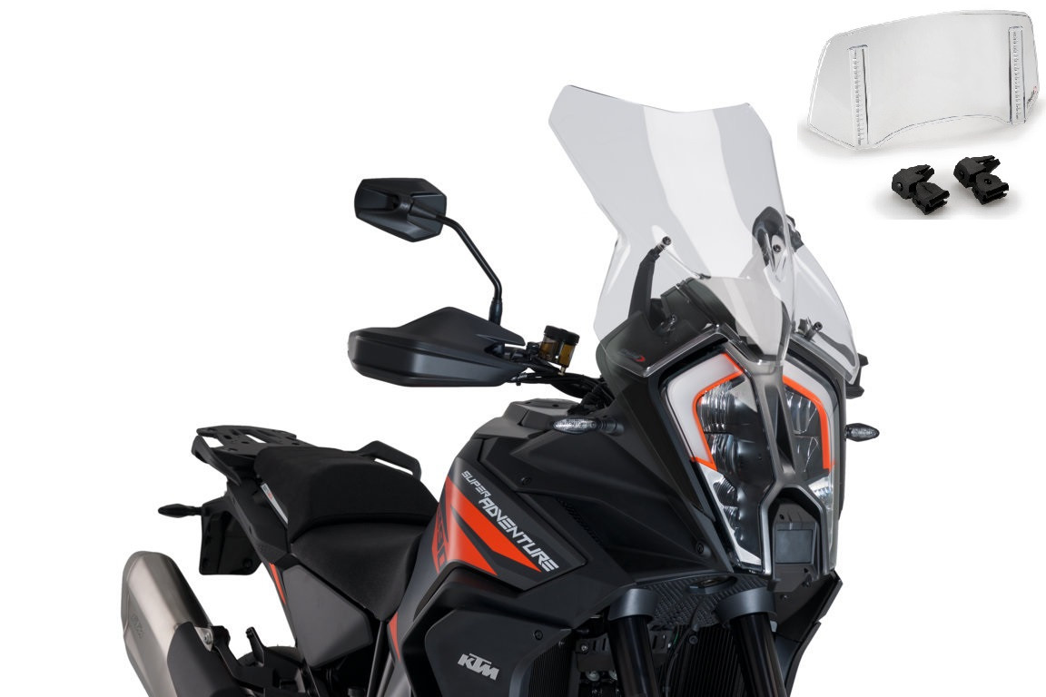 Bulle Puig Touring Plus avec Déflecteur "Clip On" pour 1290 Super Adventure R et S (21-23)