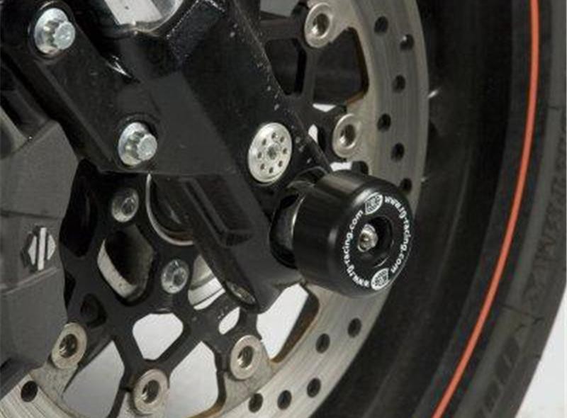 Roulettes de protection de fourche R&G pour Harley Davidson XR1200X (08-14) - FP0100BK