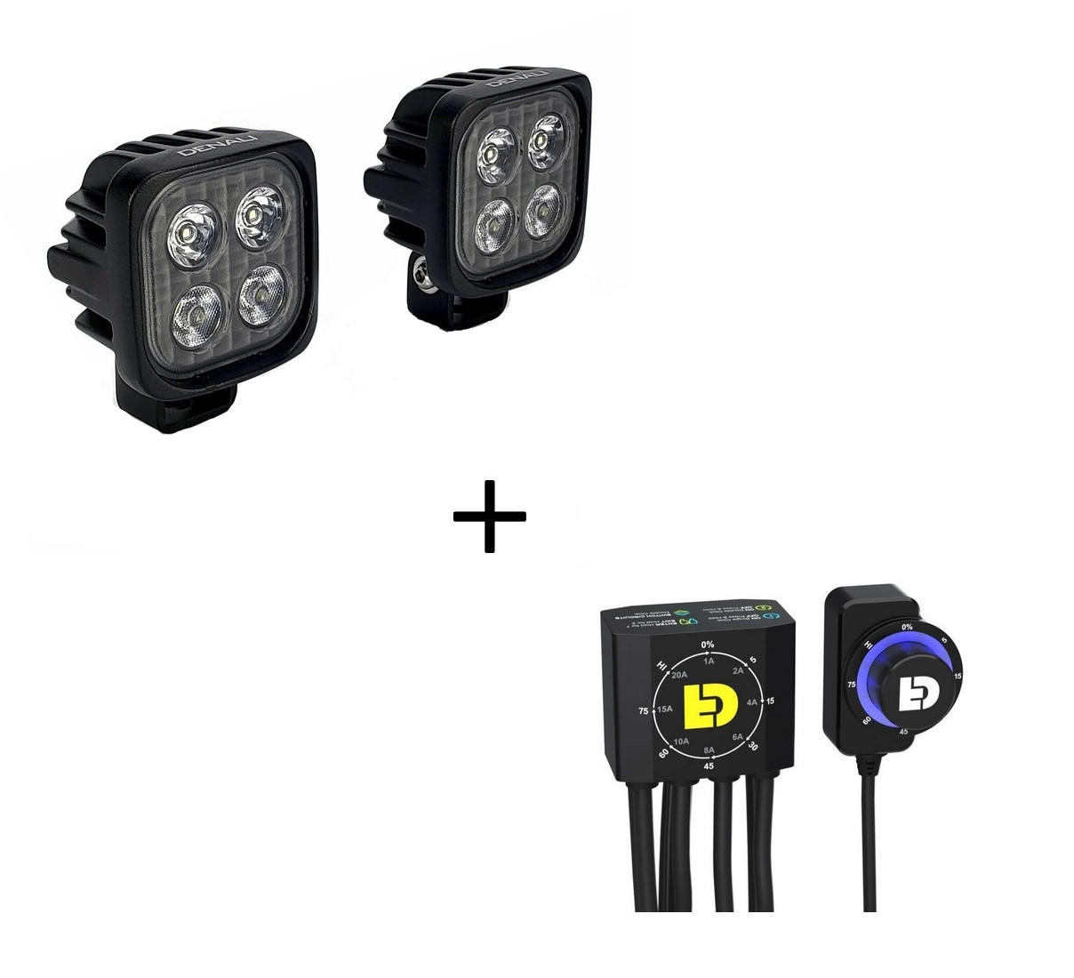 Kit Feux Additionnel DENALI S4 Led + Dialdim pour Harley Davidson 1250 Pan America (21-24)