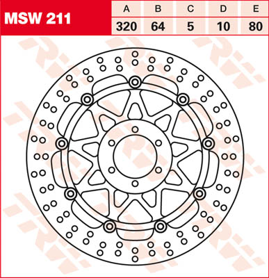 Disque de frein avant TRW pour Ducati 620 SS (02-05) - MSW211