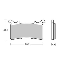 Plaquette de frein Compétition Brembo Z04 M538