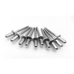 Sachet de 10 rivets Inox pour silencieux moto - 4.8x12mm